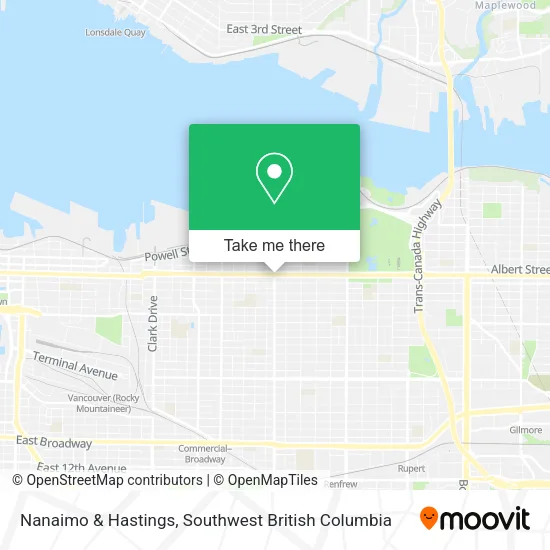 Nanaimo & Hastings map