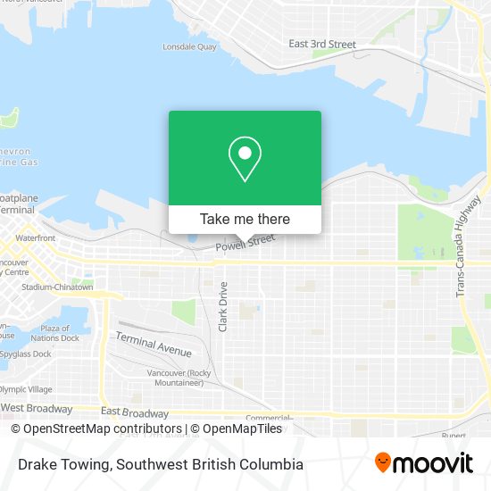 Drake Towing map