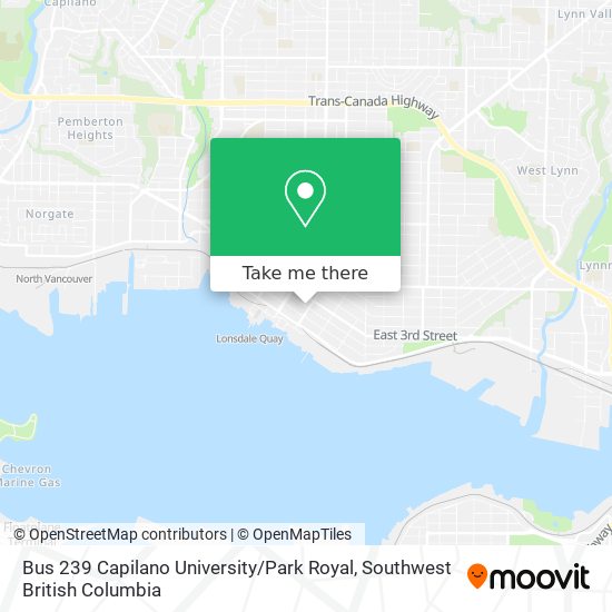 Bus 239 Capilano University / Park Royal map