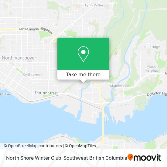 North Shore Winter Club map