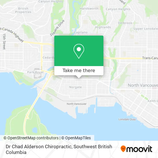 Dr Chad Alderson Chiropractic map