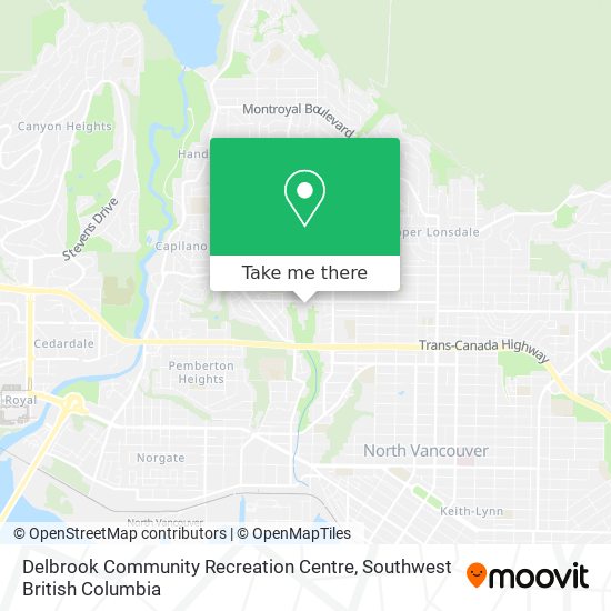 Delbrook Community Recreation Centre map