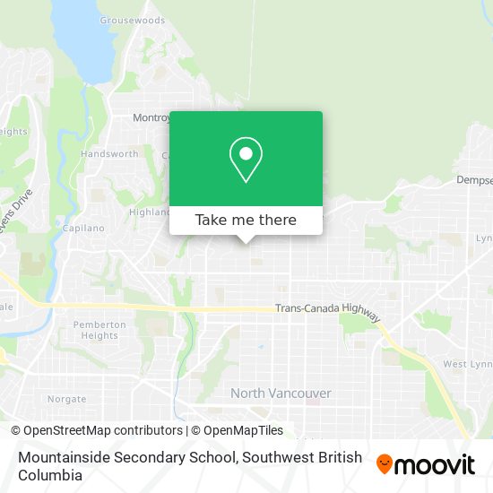 Mountainside Secondary School map