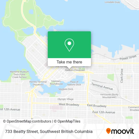 733 Beatty Street map