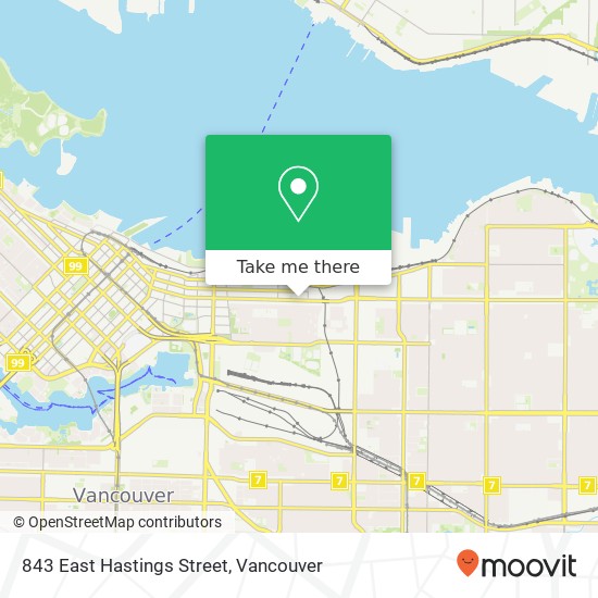 843 East Hastings Street map