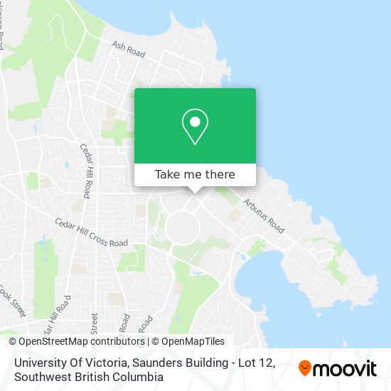 University Of Victoria, Saunders Building - Lot 12 map