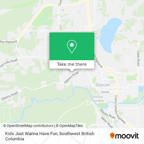 Kids Just Wanna Have Fun map