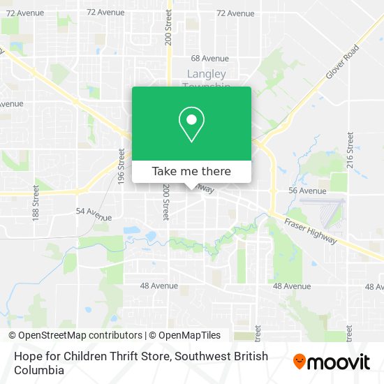 Hope for Children Thrift Store map