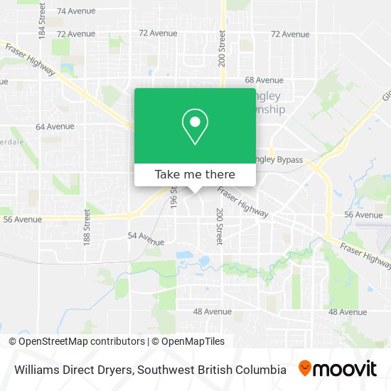 Williams Direct Dryers map