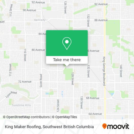 King Maker Roofing map