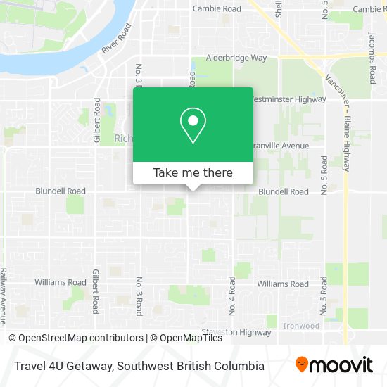 Travel 4U Getaway map