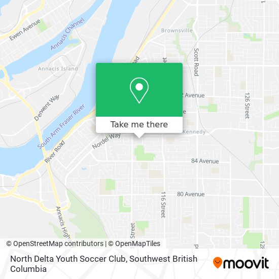 North Delta Youth Soccer Club map