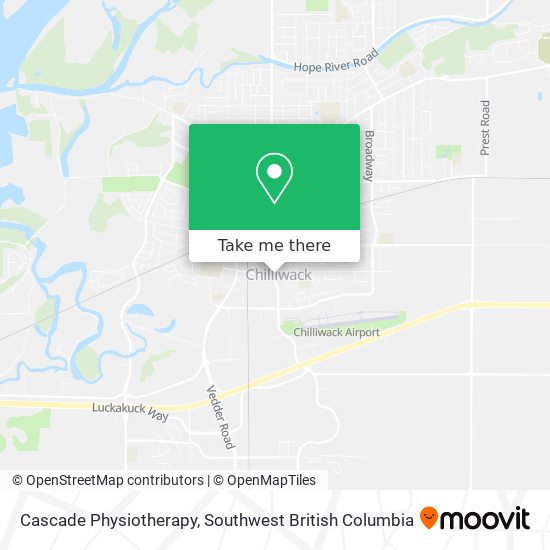 Cascade Physiotherapy map