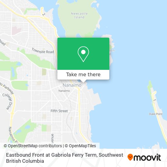 Eastbound Front at Gabriola Ferry Term map