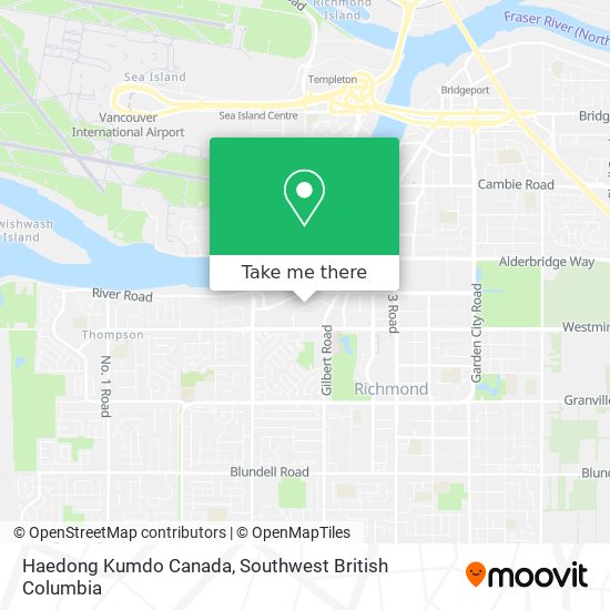 Haedong Kumdo Canada map