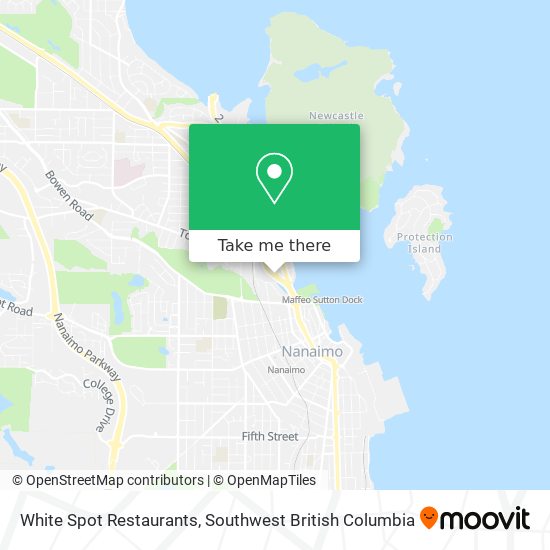 White Spot Restaurants map