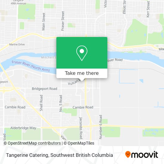 Tangerine Catering map