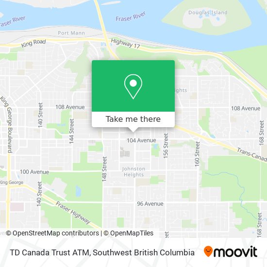 TD Canada Trust ATM map