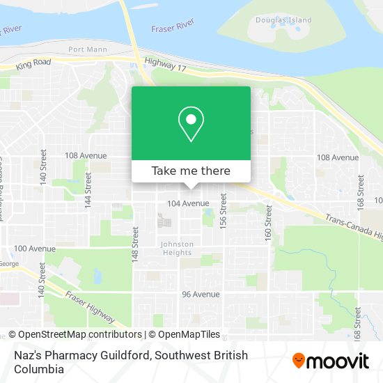 Naz's Pharmacy Guildford map