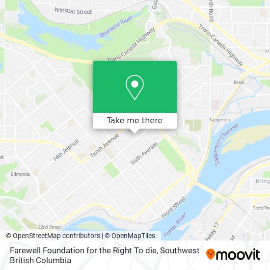 Farewell Foundation for the Right To die map