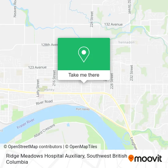 Ridge Meadows Hospital Auxiliary map