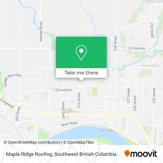 Maple Ridge Roofing map