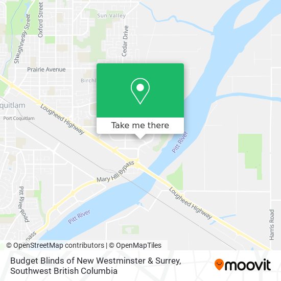 Budget Blinds of New Westminster & Surrey map