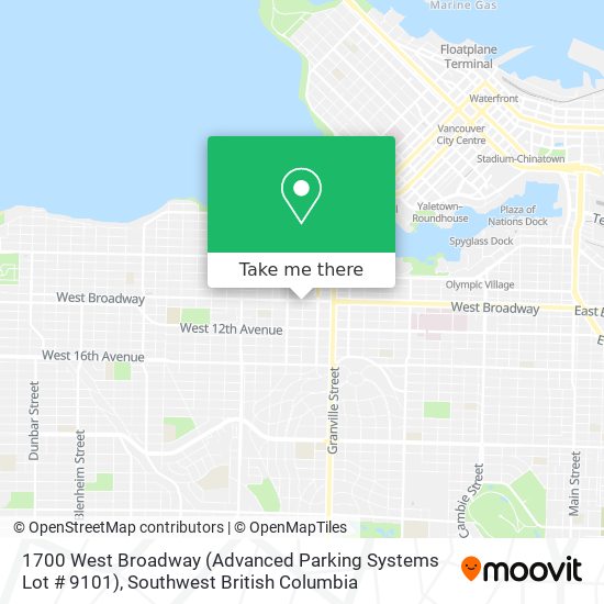 1700 West Broadway (Advanced Parking Systems Lot # 9101) map