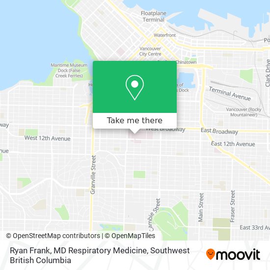 Ryan Frank, MD Respiratory Medicine map
