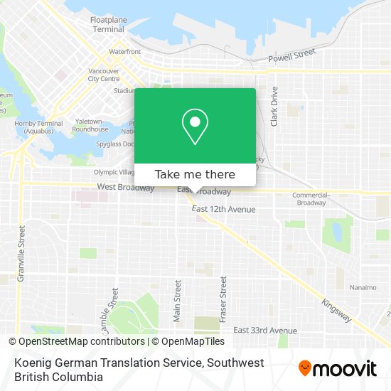 Koenig German Translation Service map