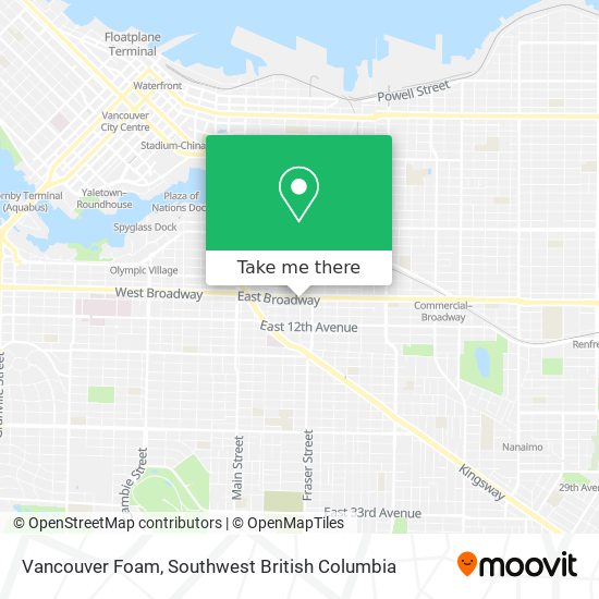 Vancouver Foam map