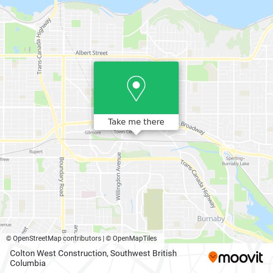 Colton West Construction map
