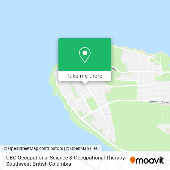 UBC Occupational Science & Occupational Therapy map