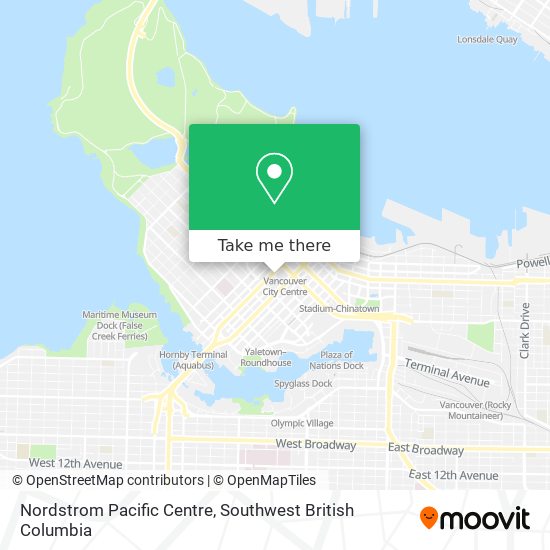 Nordstrom Pacific Centre map
