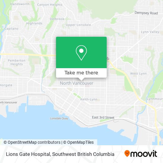 Lions Gate Hospital map