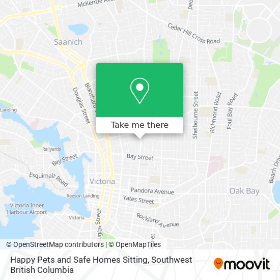 Happy Pets and Safe Homes Sitting map