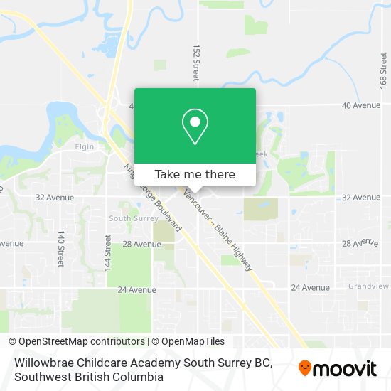 Willowbrae Childcare Academy South Surrey BC map