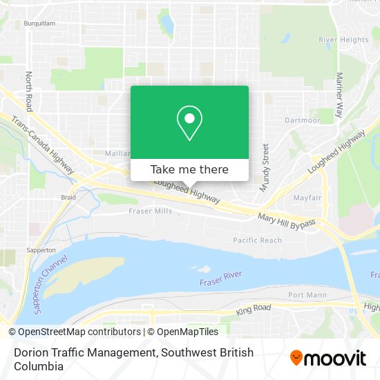 Dorion Traffic Management map