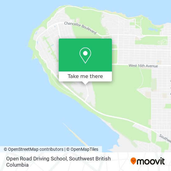 Open Road Driving School map