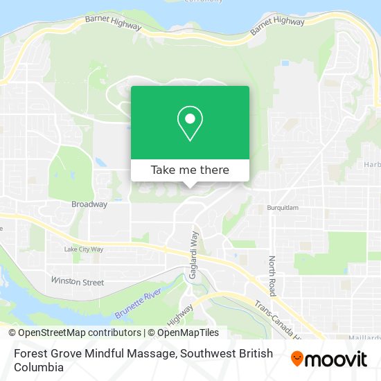 Forest Grove Mindful Massage map