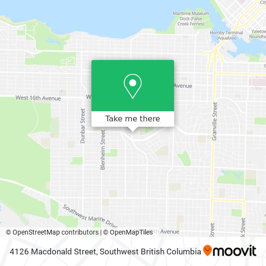 4126 Macdonald Street map