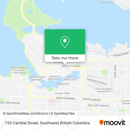 750 Cambie Street map