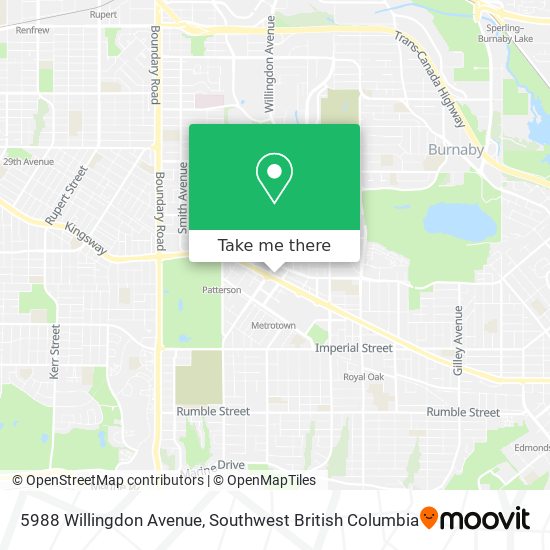 5988 Willingdon Avenue map