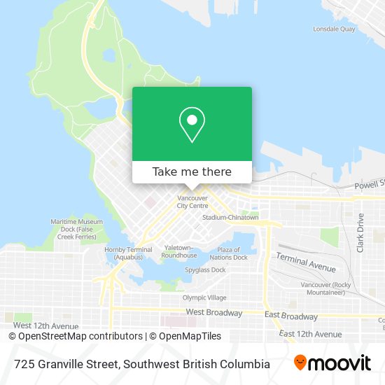 725 Granville Street map