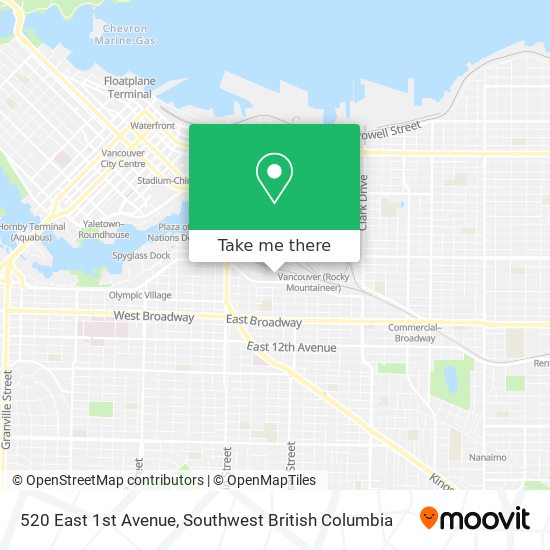 520 East 1st Avenue map