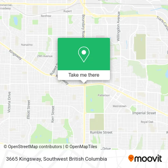 3665 Kingsway map