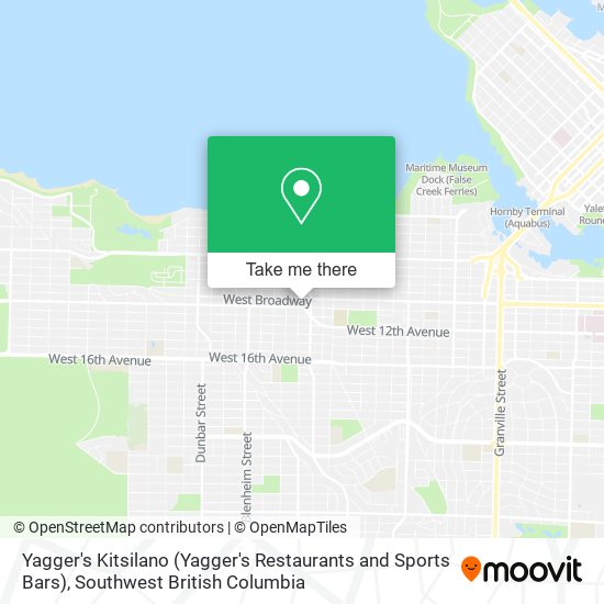 Yagger's Kitsilano (Yagger's Restaurants and Sports Bars) map