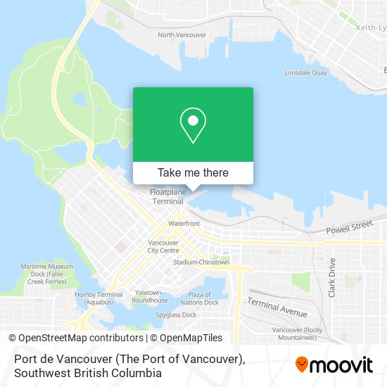 Port de Vancouver (The Port of Vancouver) map