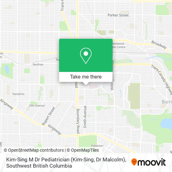 Kim-Sing M Dr Pediatrician (Kim-Sing, Dr Malcolm) map