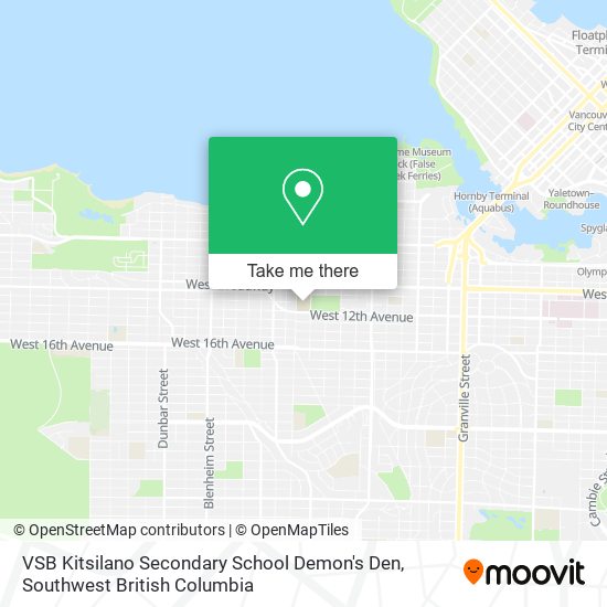 VSB Kitsilano Secondary School Demon's Den map